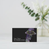 Elegant Neon Pop-Art vlinderbloemem Visitekaartje (Staand voorkant)