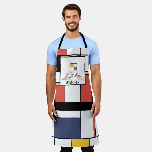 Elegant Neoplasticisme Style Monogram. Brief J Schort (Gedragen)