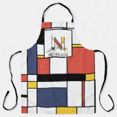 Elegant Neoplasticisme Style Monogram. Brief N Schort (Voorkant)