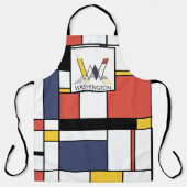 Elegant Neoplasticisme Style Monogram. Brief W Schort (Voorkant)