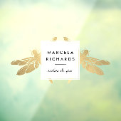 Elegant Nep Gold Libel Paar Salon Boutique Raamsticker (Vel 3)