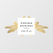 Elegant Nep Gold Libel Paar Salon Boutique Raamsticker (Vel)