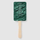 Elegant nep groen glitters & folie trouwprogramma handwaaier (Achterkant)