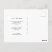 Elegant net getrouwd bruiloft foto aankondiging briefkaart (Achterkant)