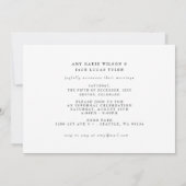 Elegant Net getrouwd Foto Wedding Announding Kaart (Achterkant)