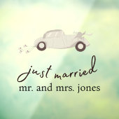 Elegant net getrouwd Getaway auto Raamsticker (Vel 3)