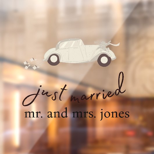 Elegant net getrouwd Getaway auto Raamsticker (Vel 2)