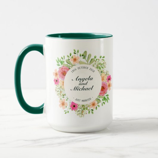 Elegant Net getrouwde bruiloft Combo Mok (Links)