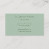 Elegant neurologisch professioneel bloemenbrein visitekaartje (Achterkant)