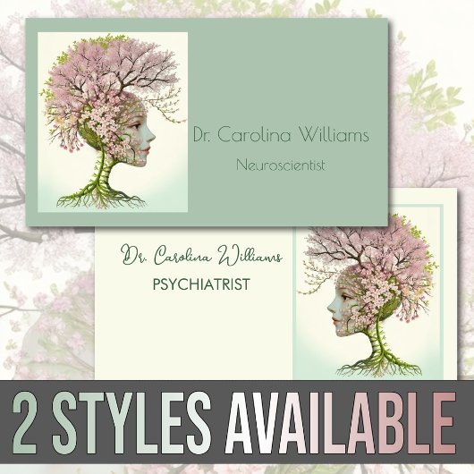 Elegant neurologisch professioneel bloemenbrein visitekaartje