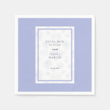 Elegant Neutraal Blauw Schaduw bloemenbruiloft Din