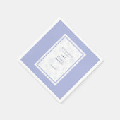 Elegant Neutraal Blauw Schaduw bloemenbruiloft Din Servet (Hoek)