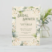 Elegant Neutraal Bloemen Hydrangea Vrijgezellenfee Kaart (Staand voorkant)