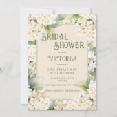 Elegant Neutraal Bloemen Hydrangea Vrijgezellenfee Kaart (Voorkant)