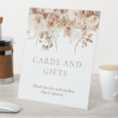 Elegant Neutraal Bloemen Vrijgezellenfeest Kaarten Reclamebord Met Voetstuk (Insitu)