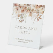 Elegant Neutraal Bloemen Vrijgezellenfeest Kaarten Reclamebord Met Voetstuk (Voorkant)