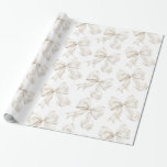 Elegant neutraal boeginpakpapier cadeaupapier<br><div class="desc">Voeg een vleugje sophisticatie toe aan je cadeau-geven met dit elegante neutrale strik-inpakpapier. Met delicate, zachte ivoren bogen prachtig gerangschikt op een witte achtergrond, is dit ontwerp ideaal voor bruiloften, vrijgezellenfeesten, baby showers, verjaardagen en andere speciale gelegenheden. De zachte pasteltinten en het stijlvolle boegpatroon zorgen voor een extra charme voor...</div>