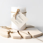 Elegant neutraal | Bruiloft Welkom Gift Bag Bedankjes Labels