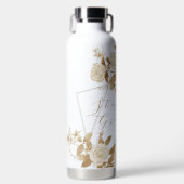 Elegant neutraal chique Roos wit Waterfles (Voorkant)