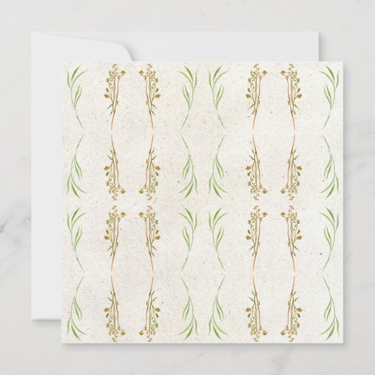 Elegant Neutraal Crème Groen Rustiek Save The Date Kaart (Achterkant)