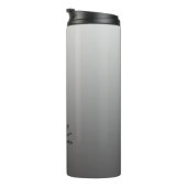 Elegant Neutraal Gradient Zilver met Aangepaste Na Thermosbeker (Geroteerd rechts)