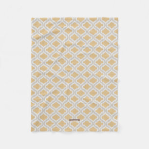Elegant neutraal ikat Marokkaans patroon Fleece Deken