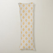 Elegant neutraal ikat Marokkaans patroon Lichaamskussen (Voorkant Verticaal)