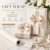Elegant neutraal inpakpapier met patroon