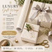 Elegant neutraal inpakpapier met patroon