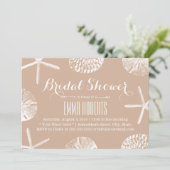 Elegant neutraal strand Vrijgezellenfeest Kaart (Staand voorkant)