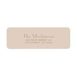 Elegant neutraal type bruiloft adres etiket