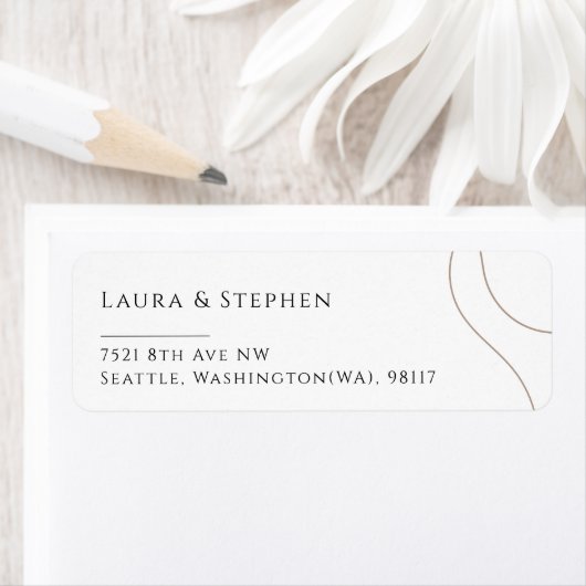 Elegant neutraal weddenschap etiket (Insitu)