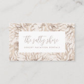 Elegant neutraal zeekoraal visitekaartje (Voorkant)