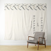 Elegant Neutral Abstract Lines Wandkleed (In Situ (horizontaal))
