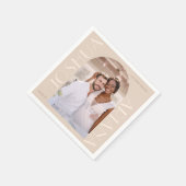 Elegant Neutral Arch Photo Wedding Servet (Hoek)