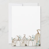 Elegant Neutral Autumn Herfst Thanksgiving Diner Kaart (Achterkant)