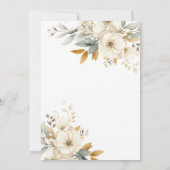 Elegant Neutral Baby in Bloom Baby shower Bedankkaart (Achterkant)