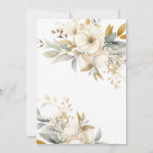 Elegant Neutral Baby in Bloom Baby shower Kaart (Achterkant)