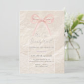 Elegant Neutral Baby Shower Invitation – Minimalis (Staand voorkant)