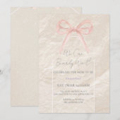 Elegant Neutral Baby Shower Invitation – Minimalis (Voorkant / Achterkant)