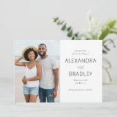 Elegant Neutral Beach Photo Save The Date (Staand voorkant)