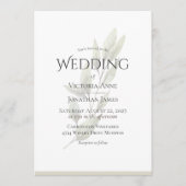 Elegant Neutral Beige Waterverf Greenery Wedding Kaart (Voorkant)