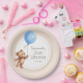 Elegant Neutral Custom Beer Baby shower Papieren Bordje (Feest)