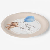 Elegant Neutral Custom Beer Baby shower Papieren Bordje (Gekanteld)