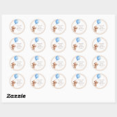 Elegant Neutral Custom Beer Baby shower Ronde Sticker (Vel)