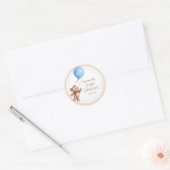 Elegant Neutral Custom Beer Baby shower Ronde Sticker (Envelop)
