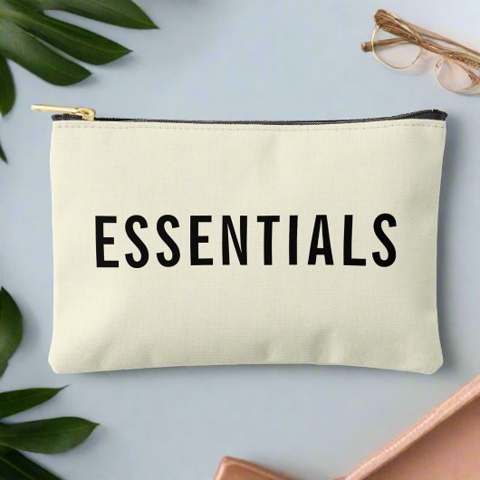 Elegant Neutral Essentials Zwart Typografie Etui