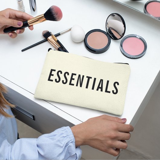 Elegant Neutral Essentials Zwart Typografie Etui