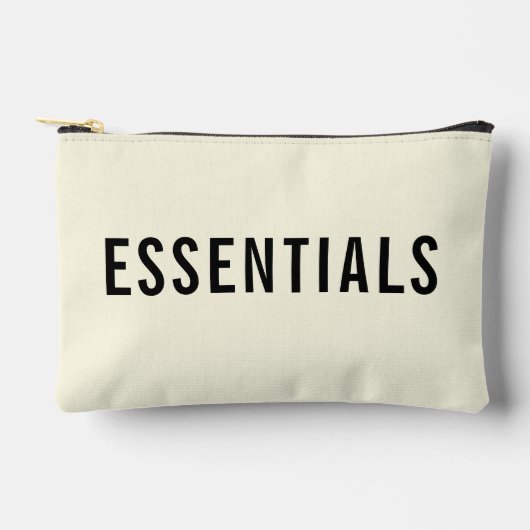 Elegant Neutral Essentials Zwart Typografie Etui (Voorkant)