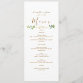 Elegant Neutral Greenery Wedding Menu Kaart (Voorkant)